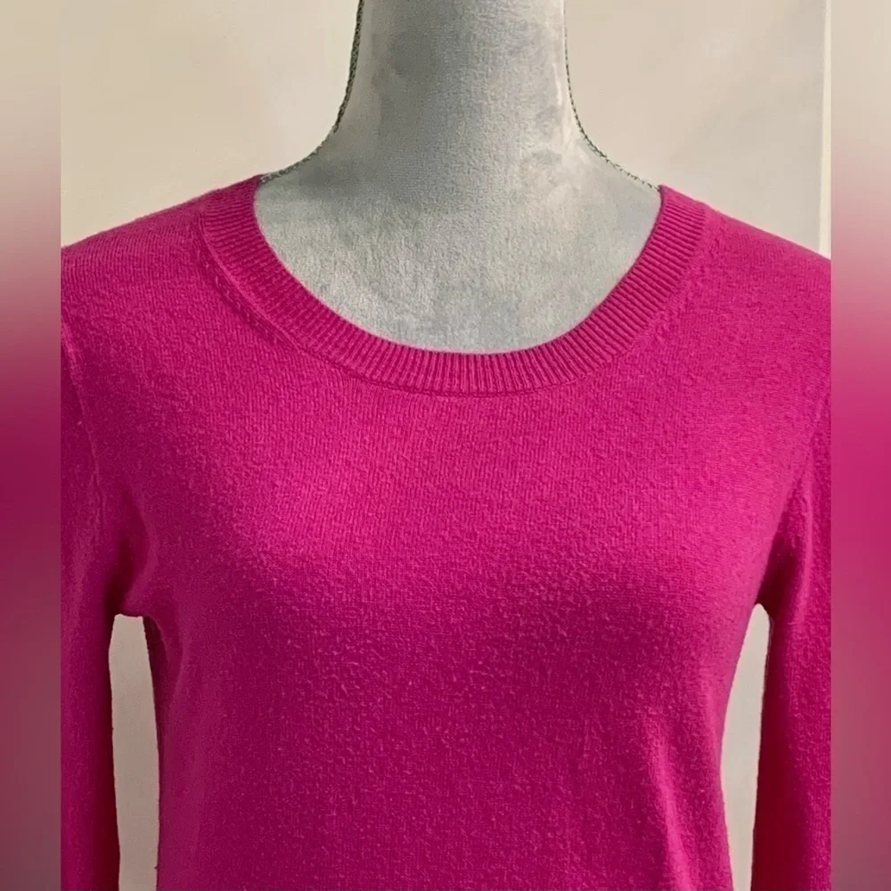 J. Crew Crewneck Teddie Wool Blend Long Sleeve Pink Sweater Jumper Women’s Sz XS